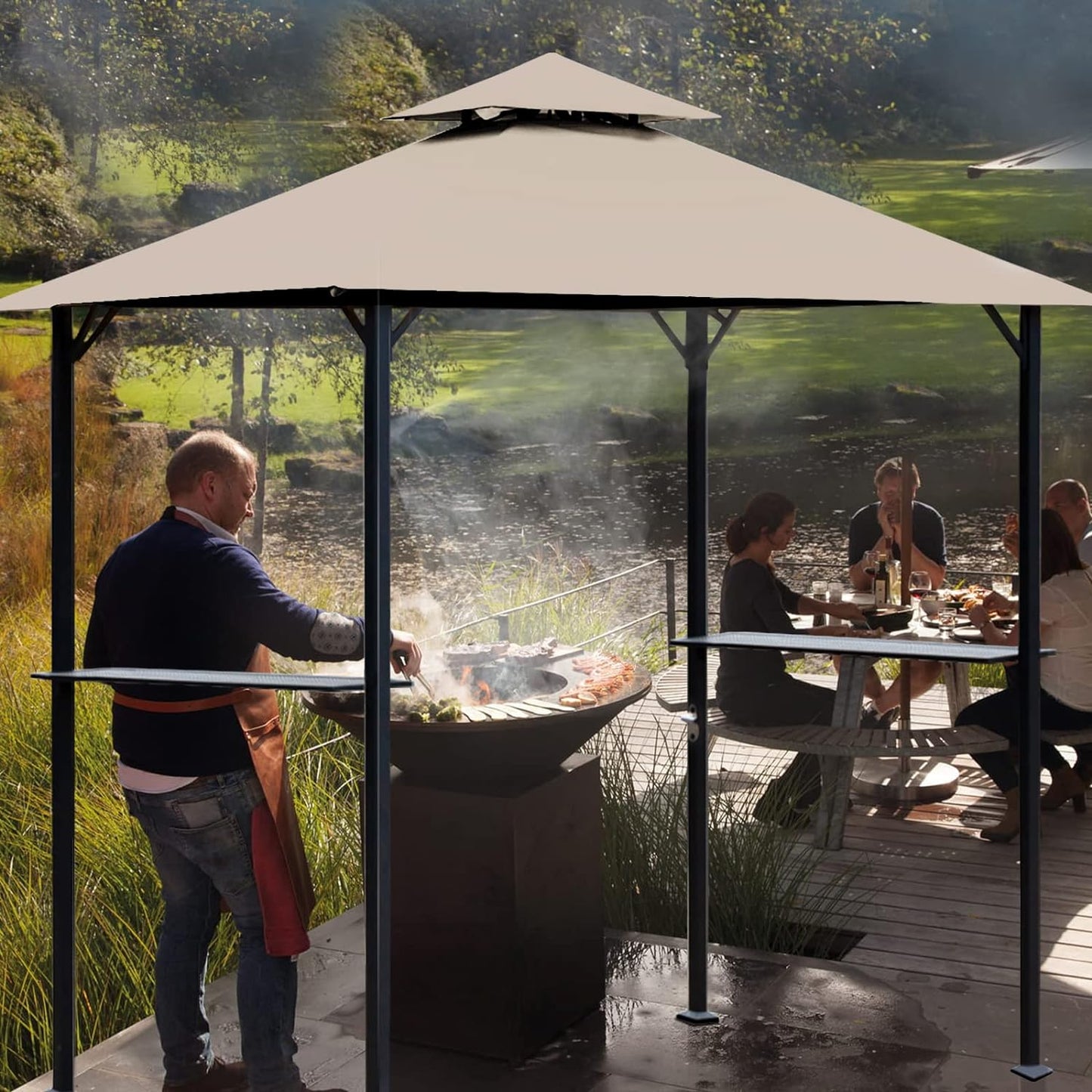 Grill Gazebo Replacement Canopy Roof, 5' x 8'